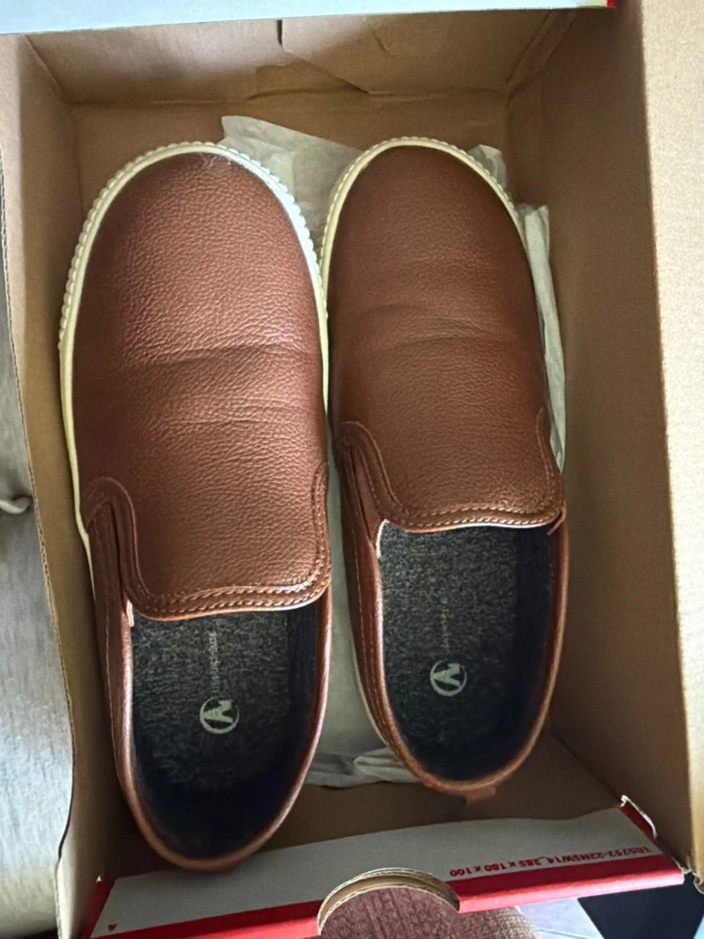 Tan youth shoes